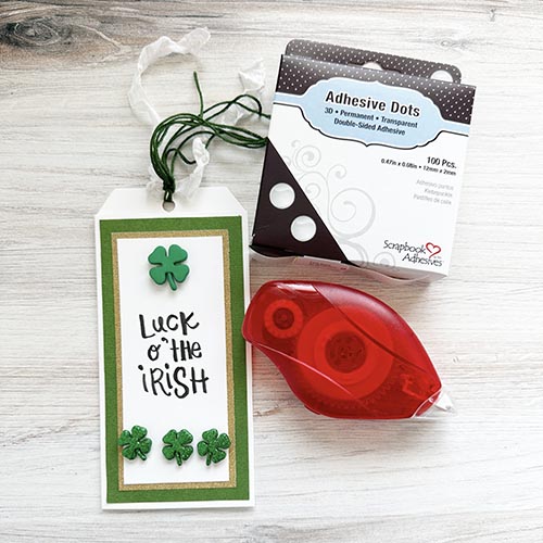 Luck o' the Irish Gift Tag by Lara Scott for Scrapbook Adhesives by 3L 