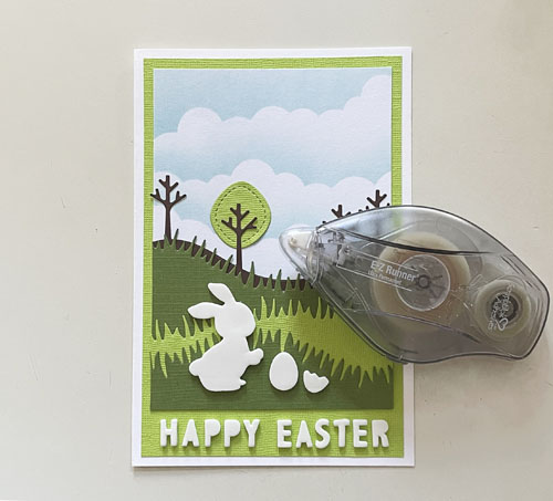 Happy Easter Scenery Card by Yvonne van de Grijp for Scrapbook Adhesives by 3L 