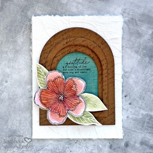 Layered Arches Flower Card by Judy Hayes for Scrapbook Adhesives by 3L 