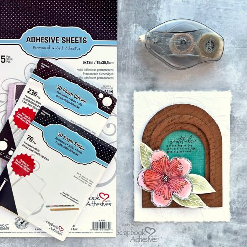 Layered Arches Flower Card by Judy Hayes for Scrapbook Adhesives by 3L 