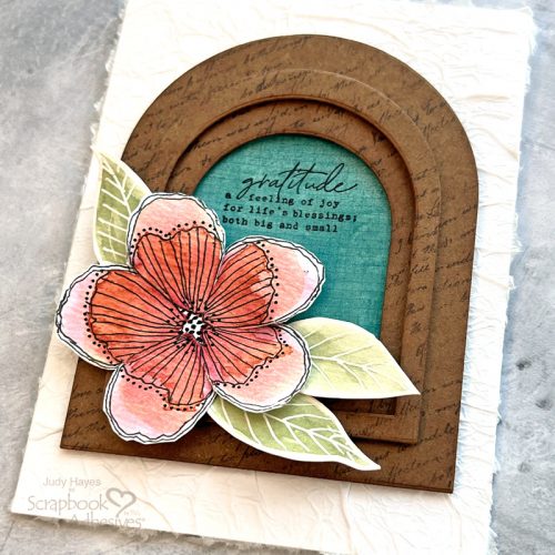 Layered Arches Flower Card by Judy Hayes for Scrapbook Adhesives by 3L 