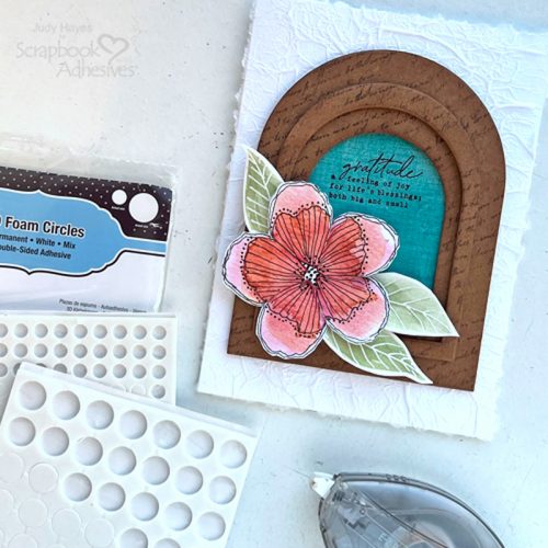 Layered Arches Flower Card by Judy Hayes for Scrapbook Adhesives by 3L 
