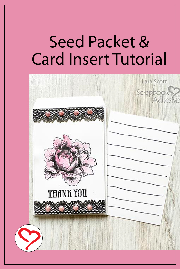 Seed Packet Card by Lara Scott for Scrapbook Adhesives by 3L Pinterest 