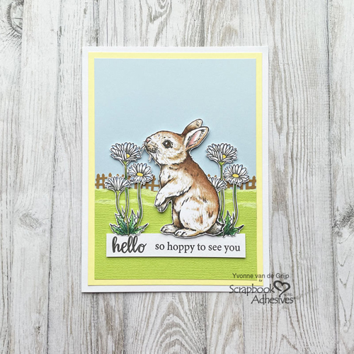 Happy Bunny Card by Yvonne van de Grijp for Scrapbook Adhesives by 3L 
