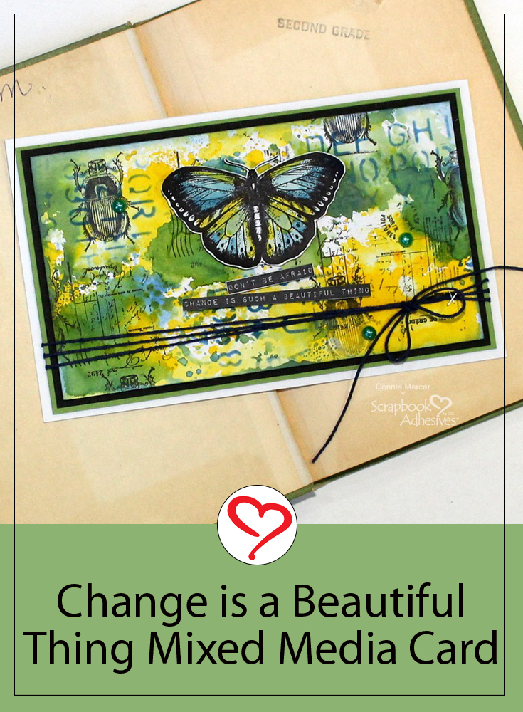 Change is a Beautiful Thing Card by Connie Mercer for Scrapbook Adhesives by 3L Pinterest 