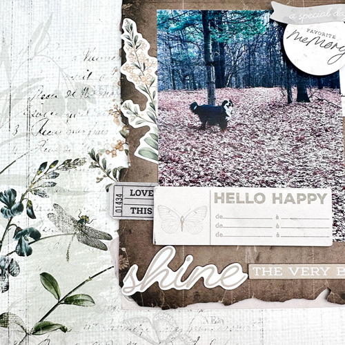 Hello Happy Interactive Scrapbook Layout by Emily Moore for Scrapbook Adhesives by 3L 