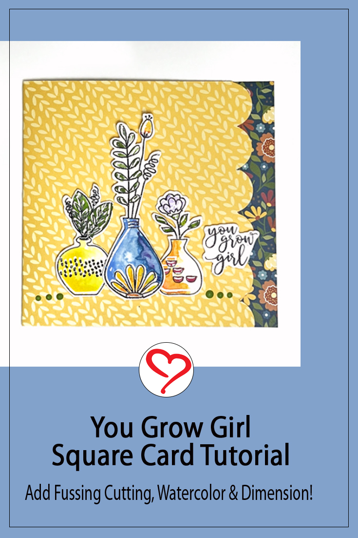 You Grow Girl Card by Shannon Allor for Scrapbook Adhesives by 3L Pinterest 