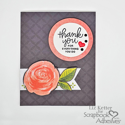 Heartfelt Thank You Note by Liz Ketter for Scrapbook Adhesives by 3L