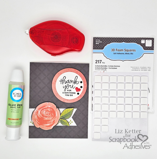Heartfelt Thank You Note by Liz Ketter for Scrapbook Adhesives by 3L