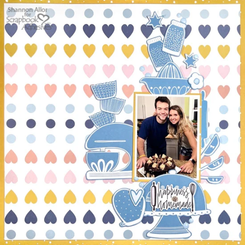Happiness Is Homemade Scrapbook Layout by Shannon Allor for Scrapbook Adhesives by 3L 