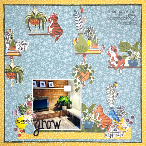 Plant Happiness Scrapbook Layout by Shannon Allor for Scrapbook Adhesives by 3L 