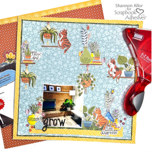 Plant Happiness Scrapbook Layout by Shannon Allor for Scrapbook Adhesives by 3L 