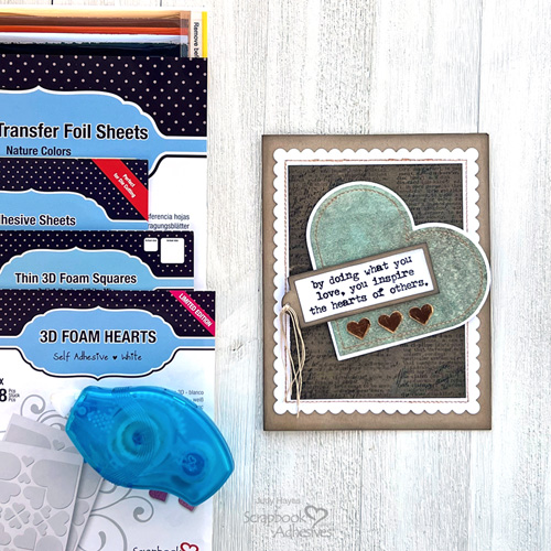 Hearts Inspire Card by Judy Hayes for Scrapbook Adhesives by 3L 