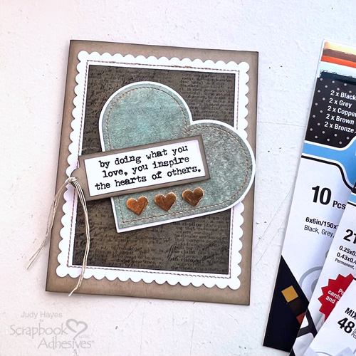 Hearts Inspire Card by Judy Hayes for Scrapbook Adhesives by 3L 