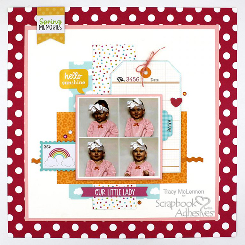 Sweet Spring Layout by Tracy McLennon for Scrapbook Adhesives by 3L 