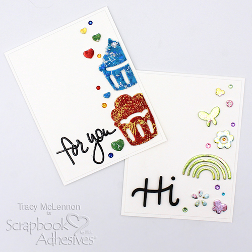 CAS Friendship Foiled Card by Tracy McLennon for Scrapbook Adhesives by 3L 