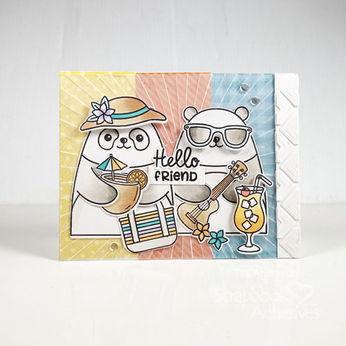 Hello Friend Panda Card by Teri Anderson for Scrapbook Adhesives by 3L 