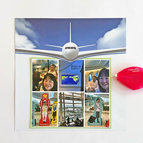 Airport Shenanigans Layout by Margie Higuchi for Scrapbook Adhesives by 3L 