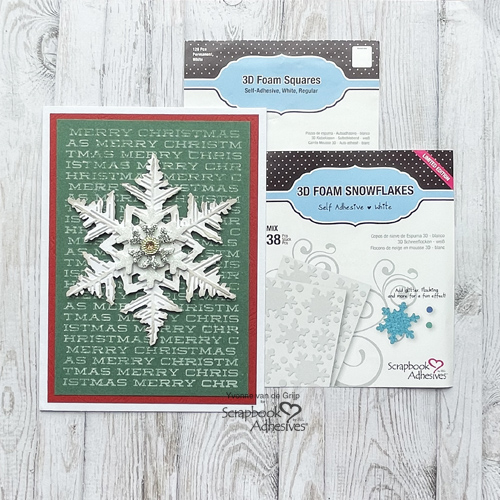 Christmas Snowflake Card by Yvonne van de Grijp for Scrapbook Adhesives by 3L