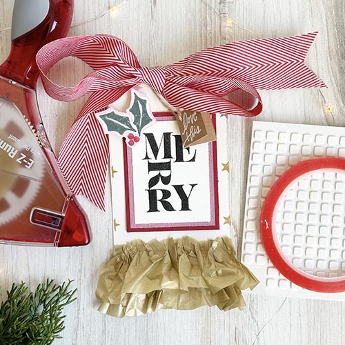 A Festive Merry Gift Tag by Lara Scott for Scrapbook Adhesives by 3L