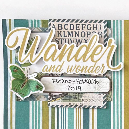 Wander & Wonder Layout by Margie Higuchi for Scrapbook Adhesives by 3L