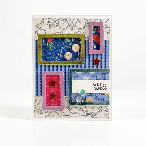 Get Well Patchwork Card by Teri Anderson for Scrapbook Adhesives by 3L