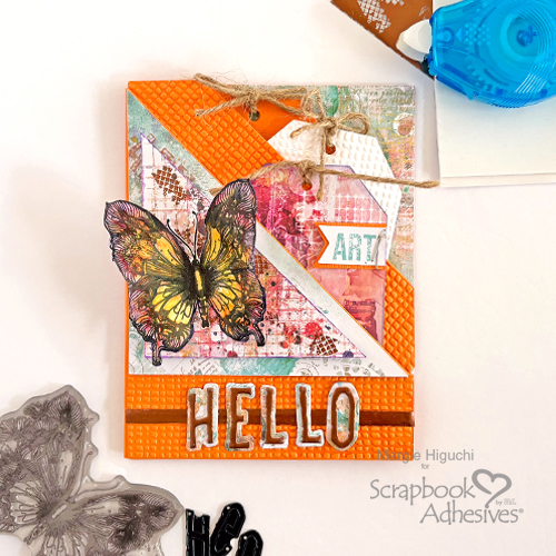 Double Pocket Hello Card by Margie Higuchi for Scrapbook Adhesives by 3L