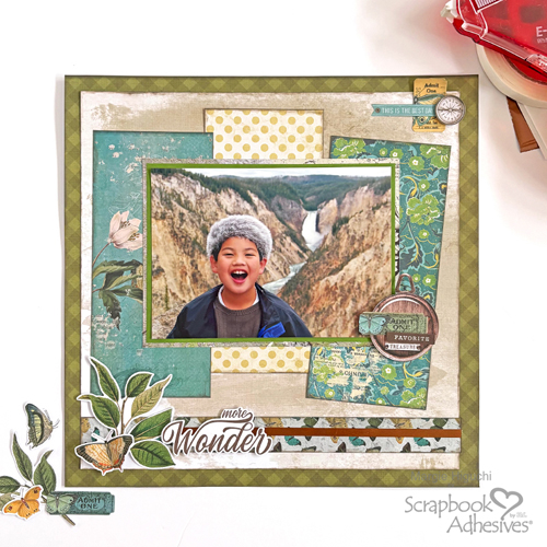 More Wonder Travel Layout by Margie Higuchi for Scrapbook Adhesives by 3L 