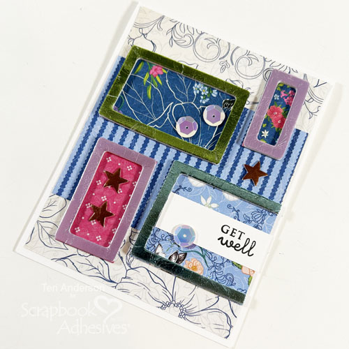 Get Well Patchwork Card by Teri Anderson for Scrapbook Adhesives by 3L