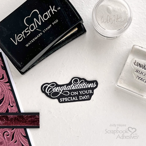 Embossed Foil Congratulations Card by Judy Hayes for Scrapbook Adhesives by 3L