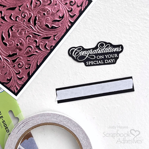Embossed Foil Congratulations Card by Judy Hayes for Scrapbook Adhesives by 3L