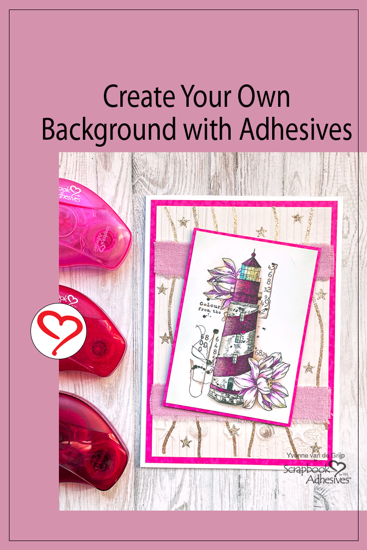 Glittered Lighthouse Card by Yvonne van de Grijp for Scrapbook Adhesives by 3L Pinterest