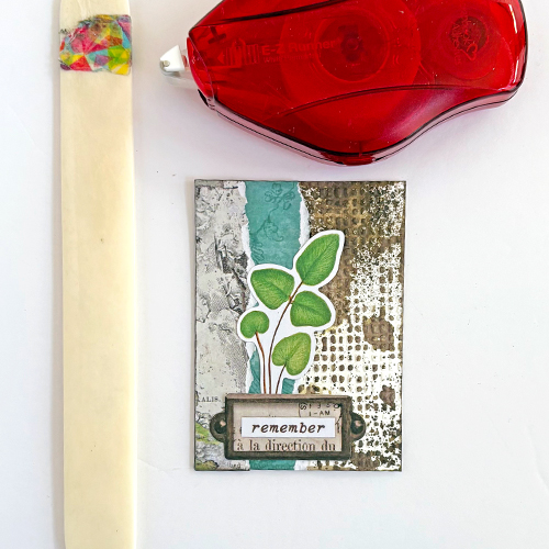 Remember Mixed Media ATC by Margie Higuchi for Scrapbook Adhesives by 3L