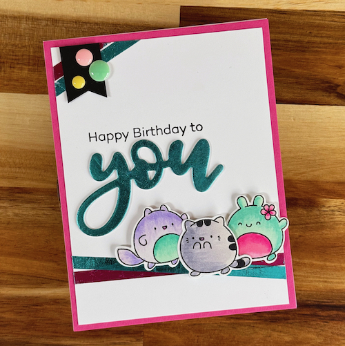 A Shimmery Birthday to You Card by Jennifer Ingle for Scrapbook Adhesives by 3L