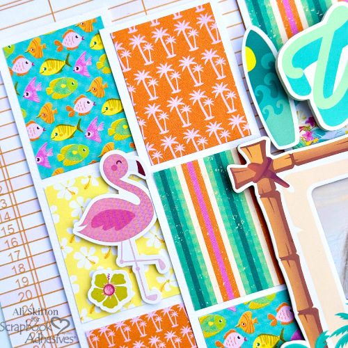 Beach Vacation Scrapbook Layout by Ali Skifton for Scrapbook Adhesives by 3L