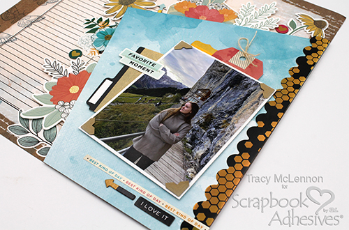 Layered Earthy Layout by Tracy McLennon for Scrapbook Adhesives by 3L