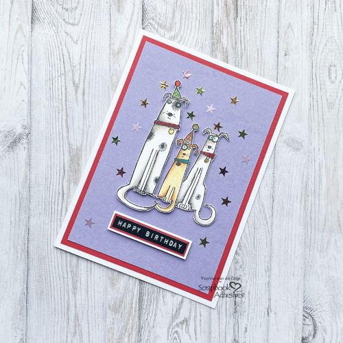 Doggies Birthday Card by Yvonne van de Grijp for Scrapbook Adhesives by 3L 