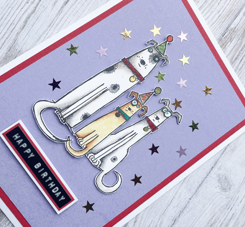 Doggies Birthday Card by Yvonne van de Grijp for Scrapbook Adhesives by 3L 