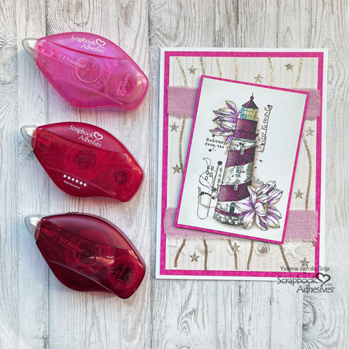 Glittered Lighthouse Card by Yvonne van de Grijp for Scrapbook Adhesives by 3L