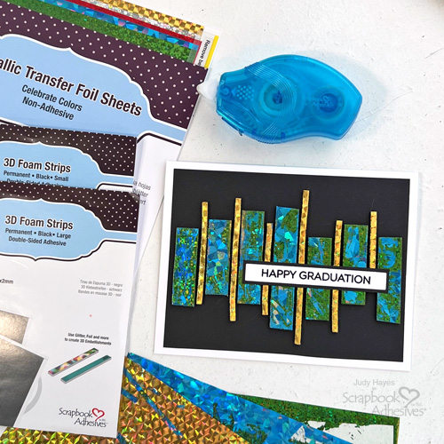 Metallic Foil Graduation Card by Judy Hayes for Scrapbook Adhesives by 3L