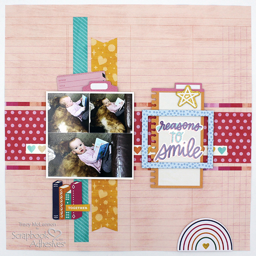 Reasons to Smile Layered Layout by Tracy McLennon for Scrapbook Adhesives by 3L