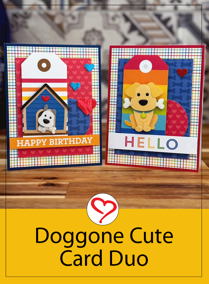 Doggone Cute Card Duo by Jennifer Ingle for Scrapbook Adhesives by 3L Pinterest