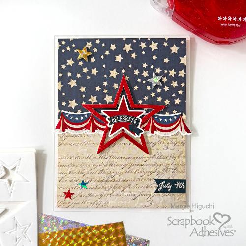 Celebrate 4th of July Card by Margie Higuchi for Scrapbook Adhesives by 3L
