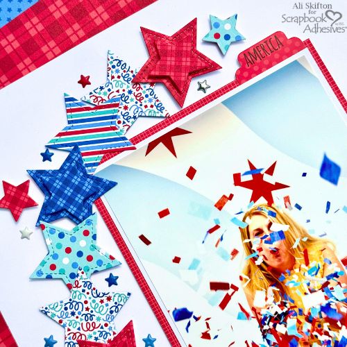 All American Layout by Ali Skifton for Scrapbook Adhesives by 3L
