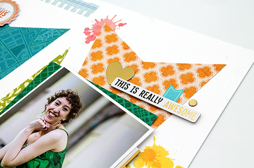 Bright Layered Layout by Tracy McLennon for Scrapbook Adhesives by 3L