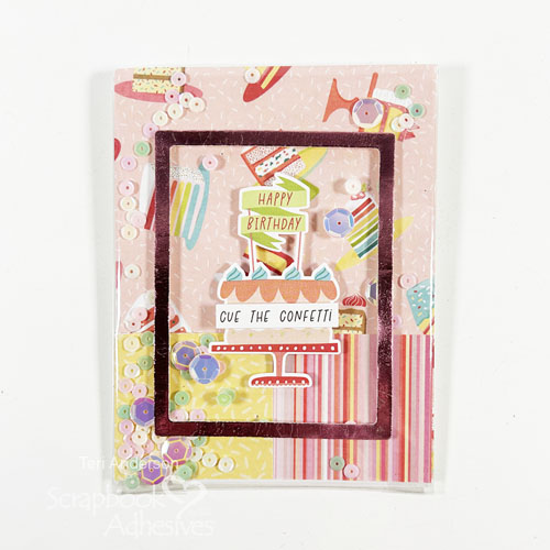 Endless Shaker Birthday Card by Teri Anderson for Scrapbook Adhesives by 3L