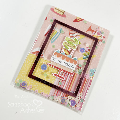 Endless Shaker Birthday Card by Teri Anderson for Scrapbook Adhesives by 3L