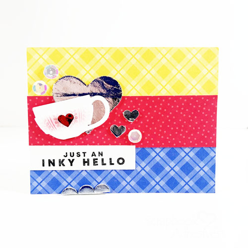 Sending an Inky Hello Card by Teri Anderson for Scrapbook Adhesives by 3L 