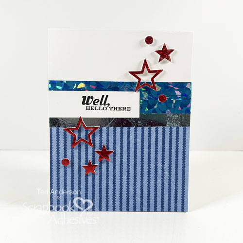 Red, White and Blue Hello Cards by Teri Anderson for Scrapbook Adhesives by 3L