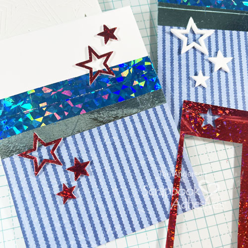 Red, White and Blue Hello Cards by Teri Anderson for Scrapbook Adhesives by 3L